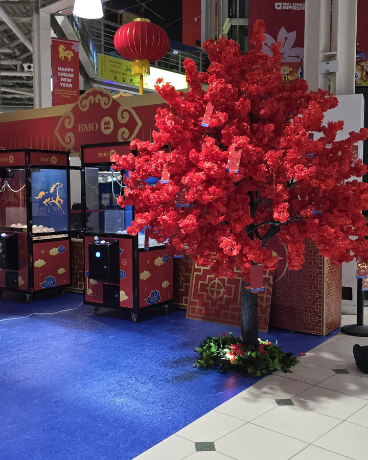 8ft Red Cherry Blossom Tree
