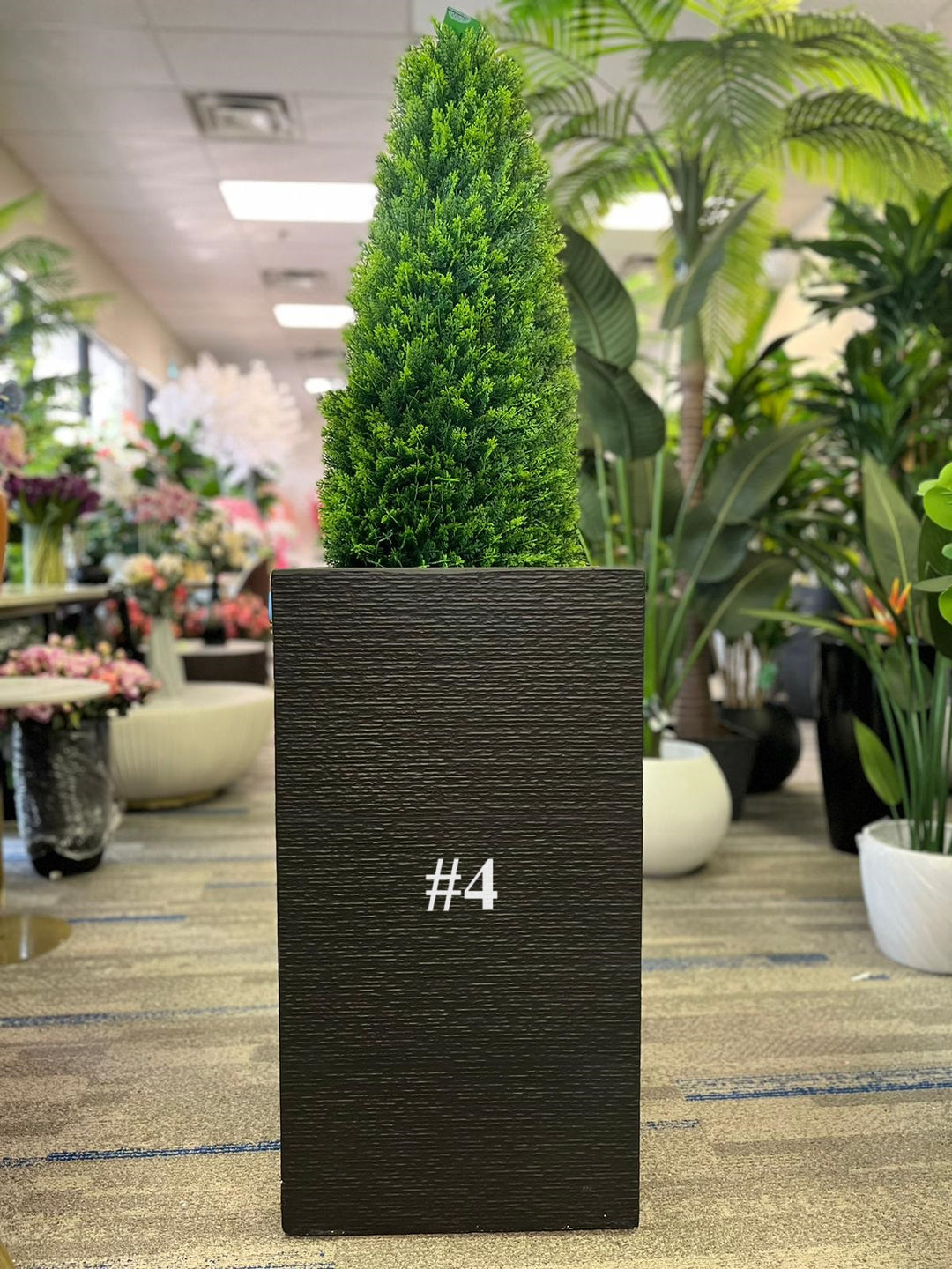 Tall Textured  Cement Planter