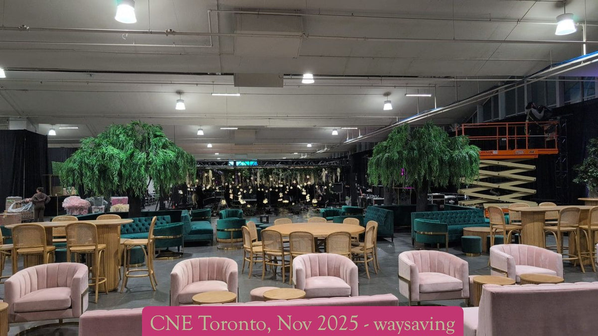 Artificial willow trees at CNE Toronto event 