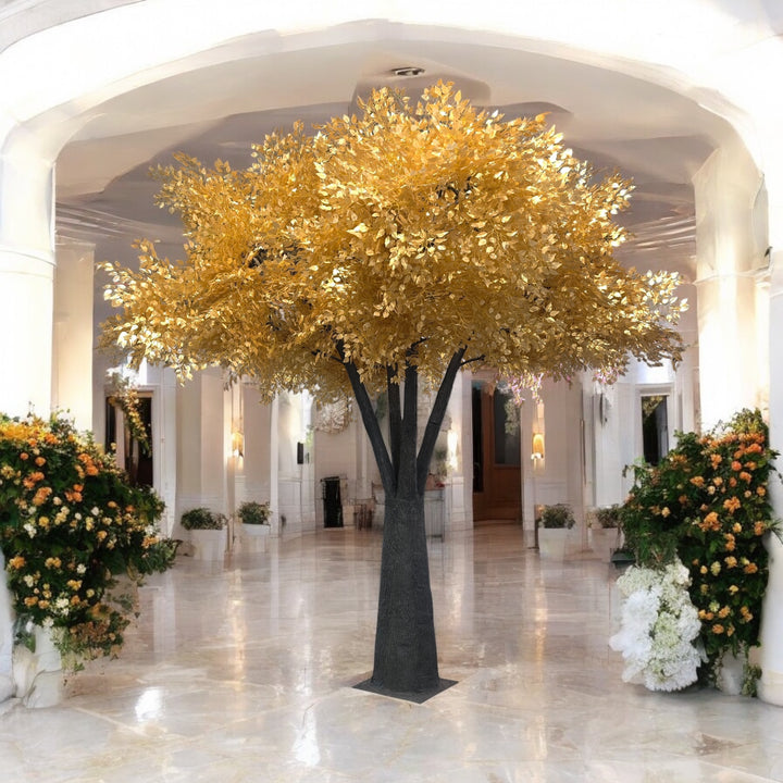 12ft Artificial Gold Ficus Tree Rental