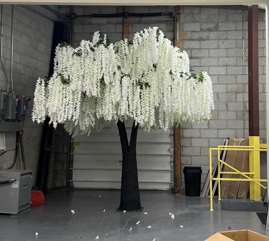 12ft Artificial White Wisteria Tree