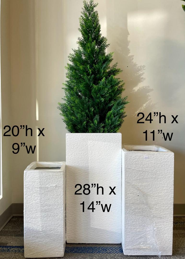 Tall Textured  Cement Planter