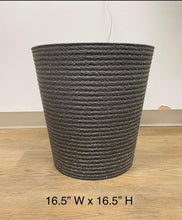 Load image into Gallery viewer, Black Resin Pot (16.5&quot; W x 16.5&quot; H)
