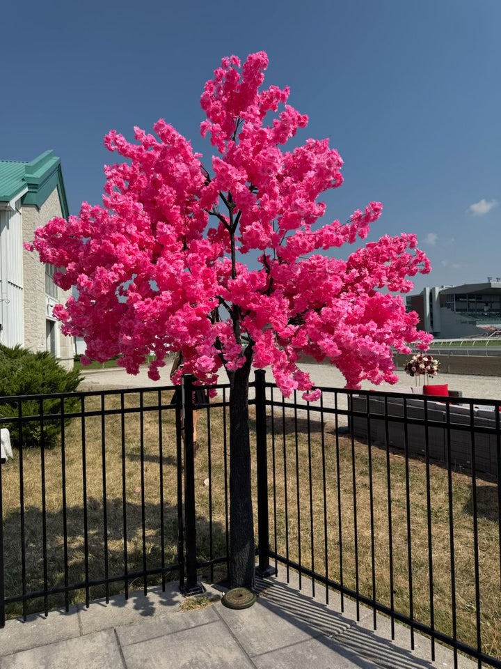 Elegant darkmpink cherry blossom rental used for outdoor decor styling in GTA.