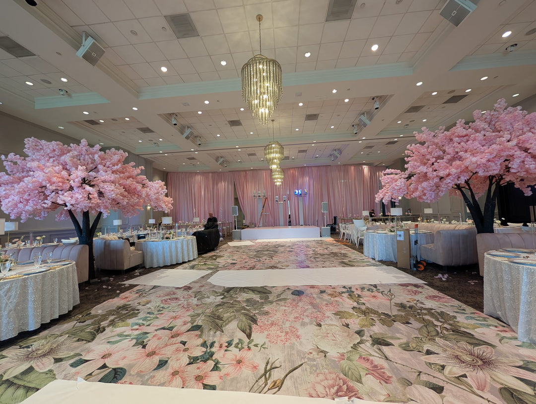 large ornamental pink blossom tree for upscale a corporate or wedding venue
