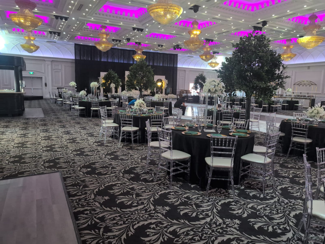 10ft Artificial ficus tree enhancing the beauty of a wedding event venue in Toronto