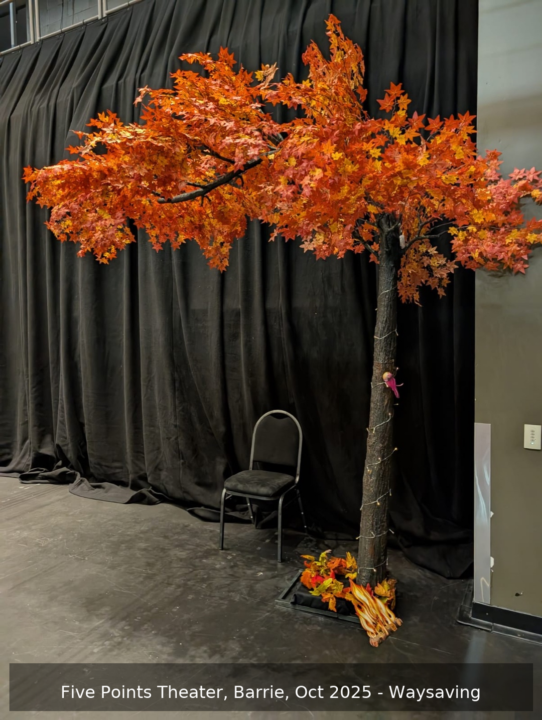 Artificial maple arch tree rental used at Five Point Theater, Barrie.