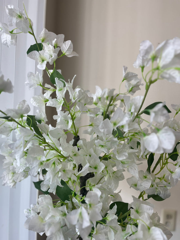 Artificial Bougainvillea Flower Tree (white) - 4'