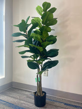 Load image into Gallery viewer, Artificial Fiddle Fig Tree 4ft
