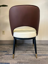 Load image into Gallery viewer, Modern Two-Tone Brown and White Accent Chair
