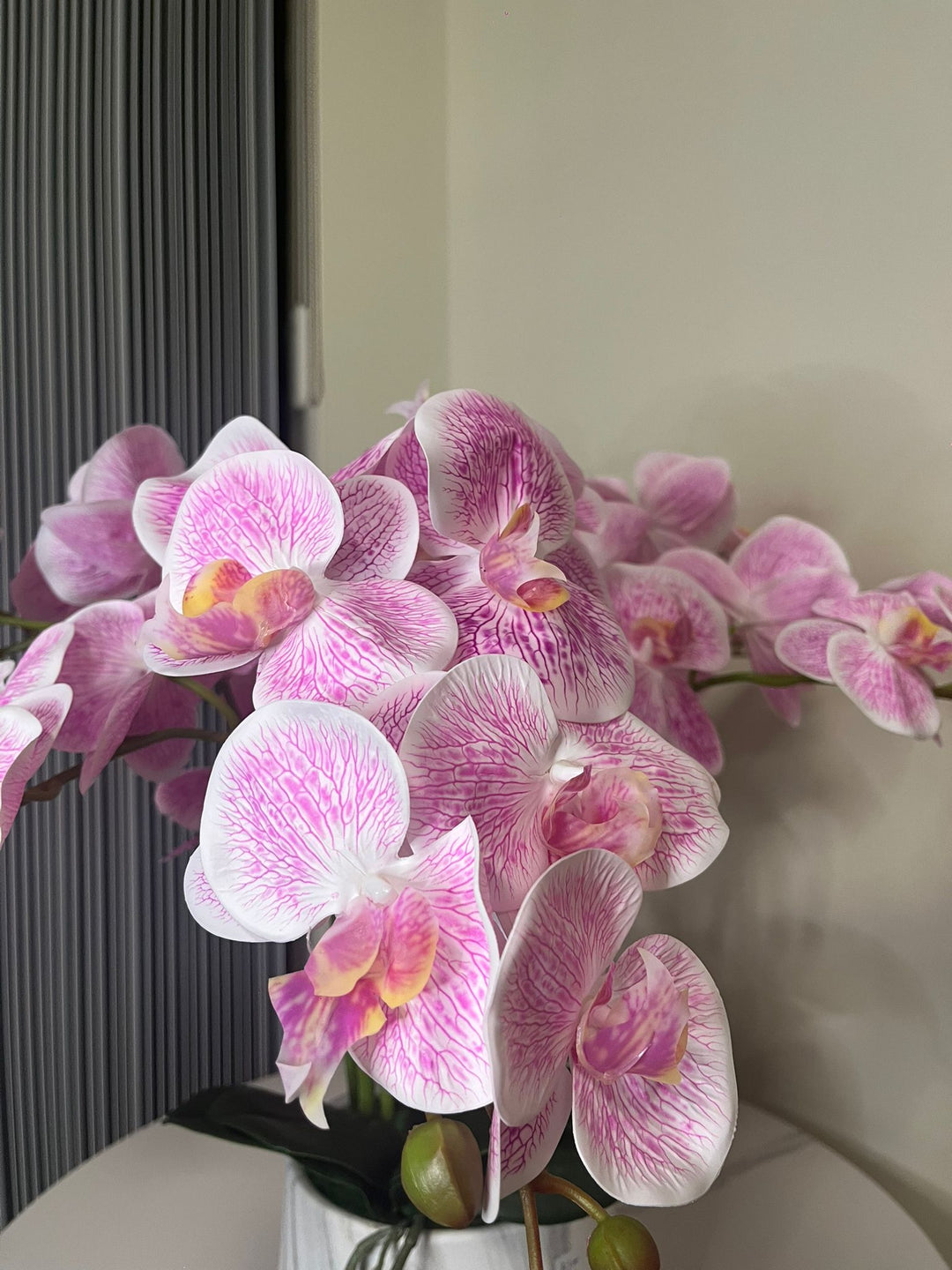 Real touch Artificial Veined Orchid Arrangement (6 Stems)