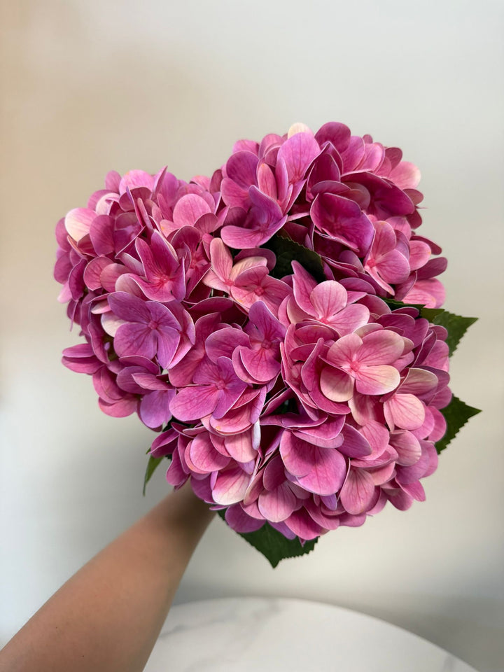 Artificial Pink Hydrangea Stems