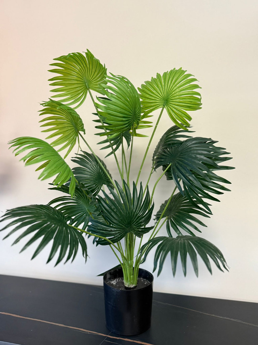 tabletop palm plant Artificial Fan Palm Desk Plant