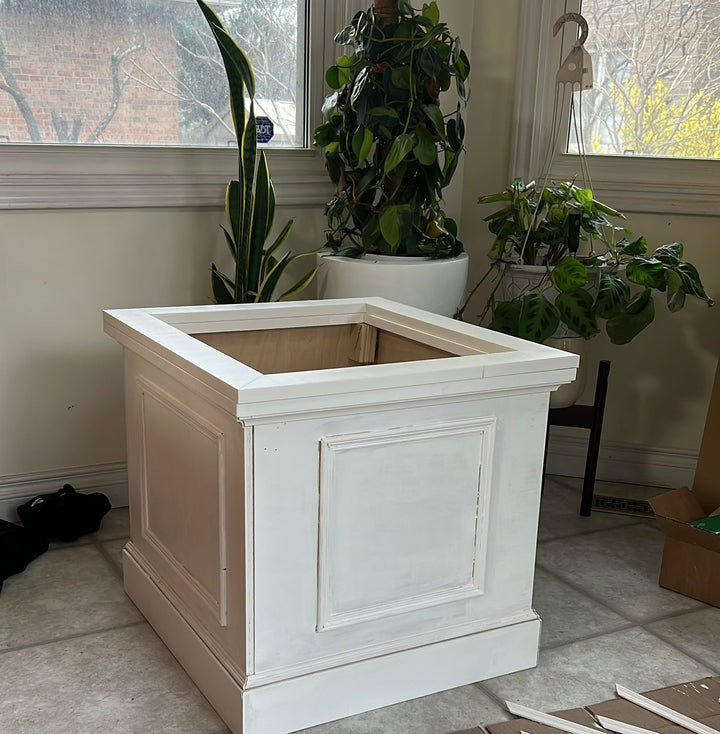 Large White Wooden Box – Rental