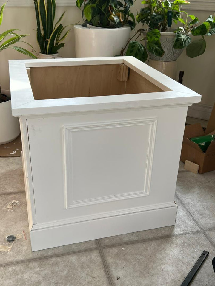 Large White Wooden Box – Rental
