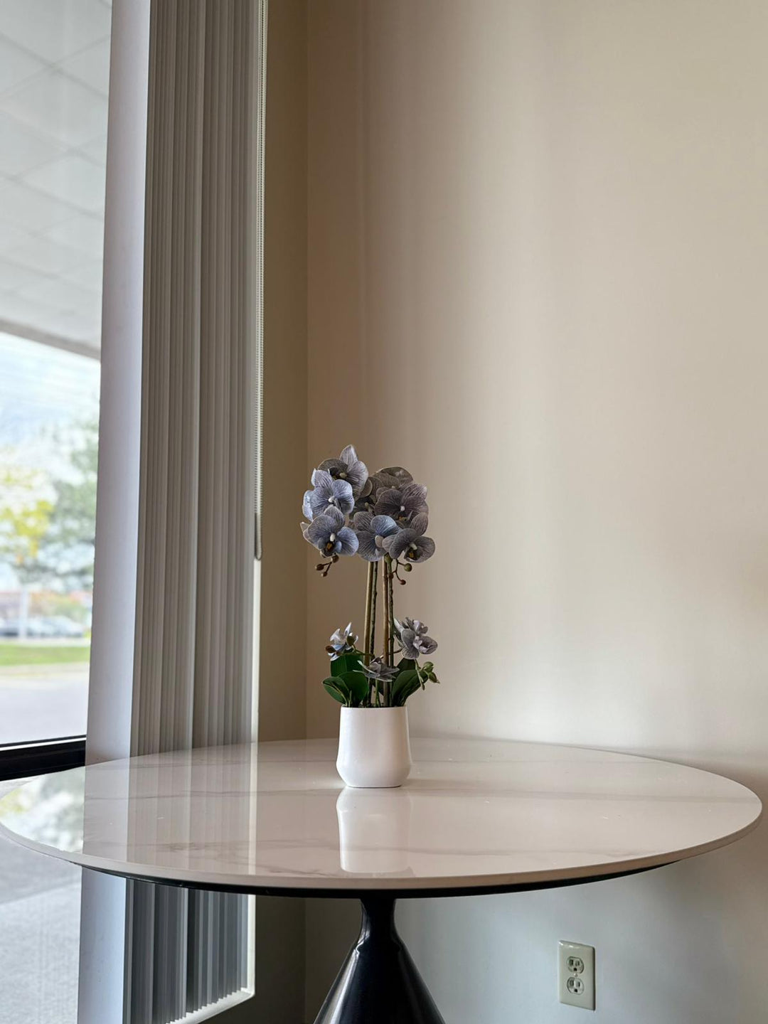 Lavender Orchid Arrangement with real tough flowers