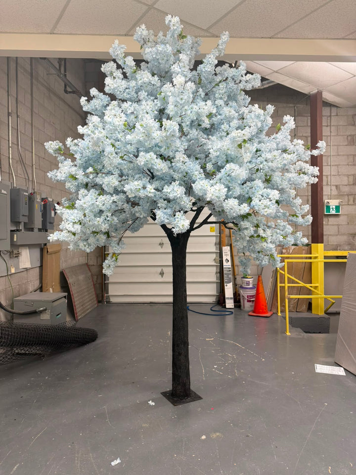 10ft Artificial Soft Blue Cherry Blossom Tree