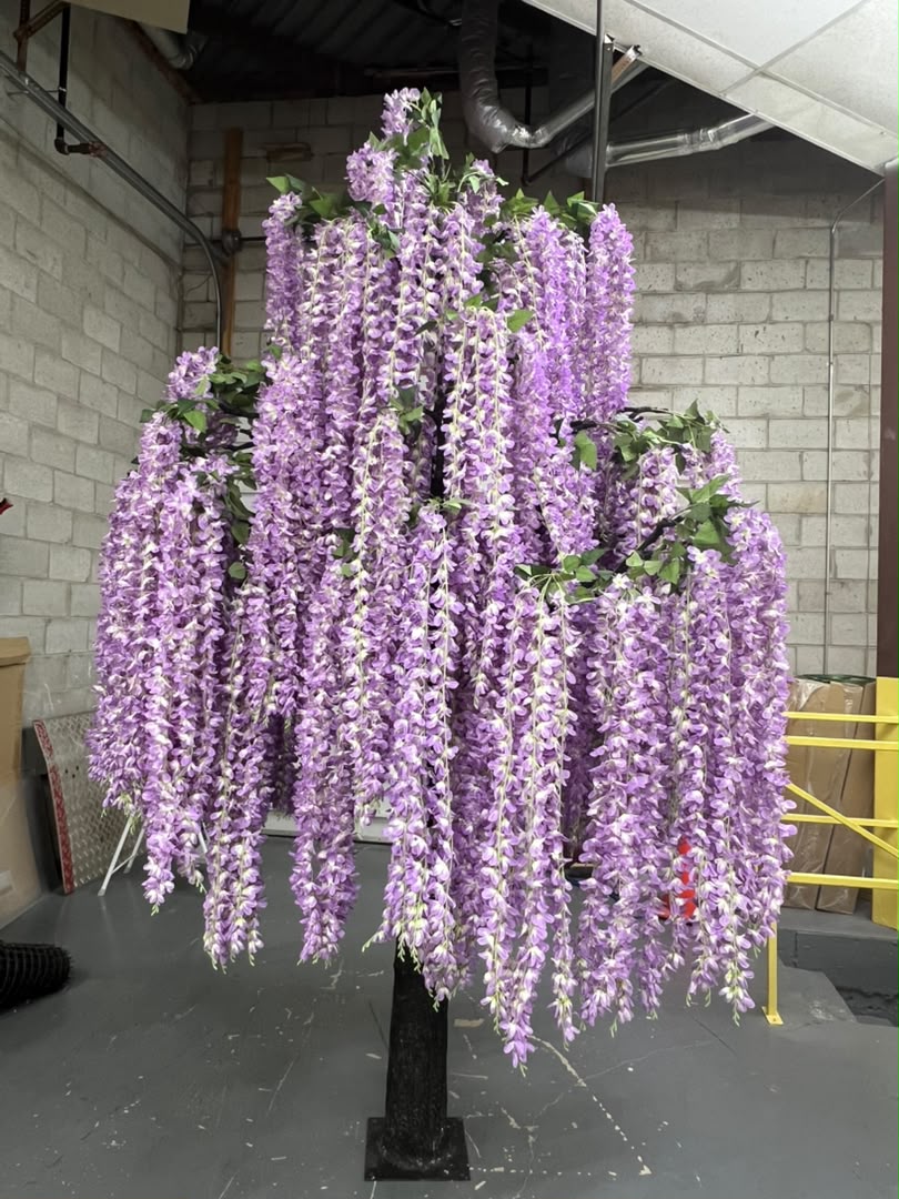 10ft Artificial Lavender Wisteria Tree Rental