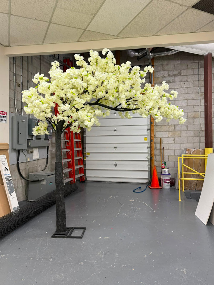 8ft Artificial Cream White Cherry Blossom Arch Tree Rental
