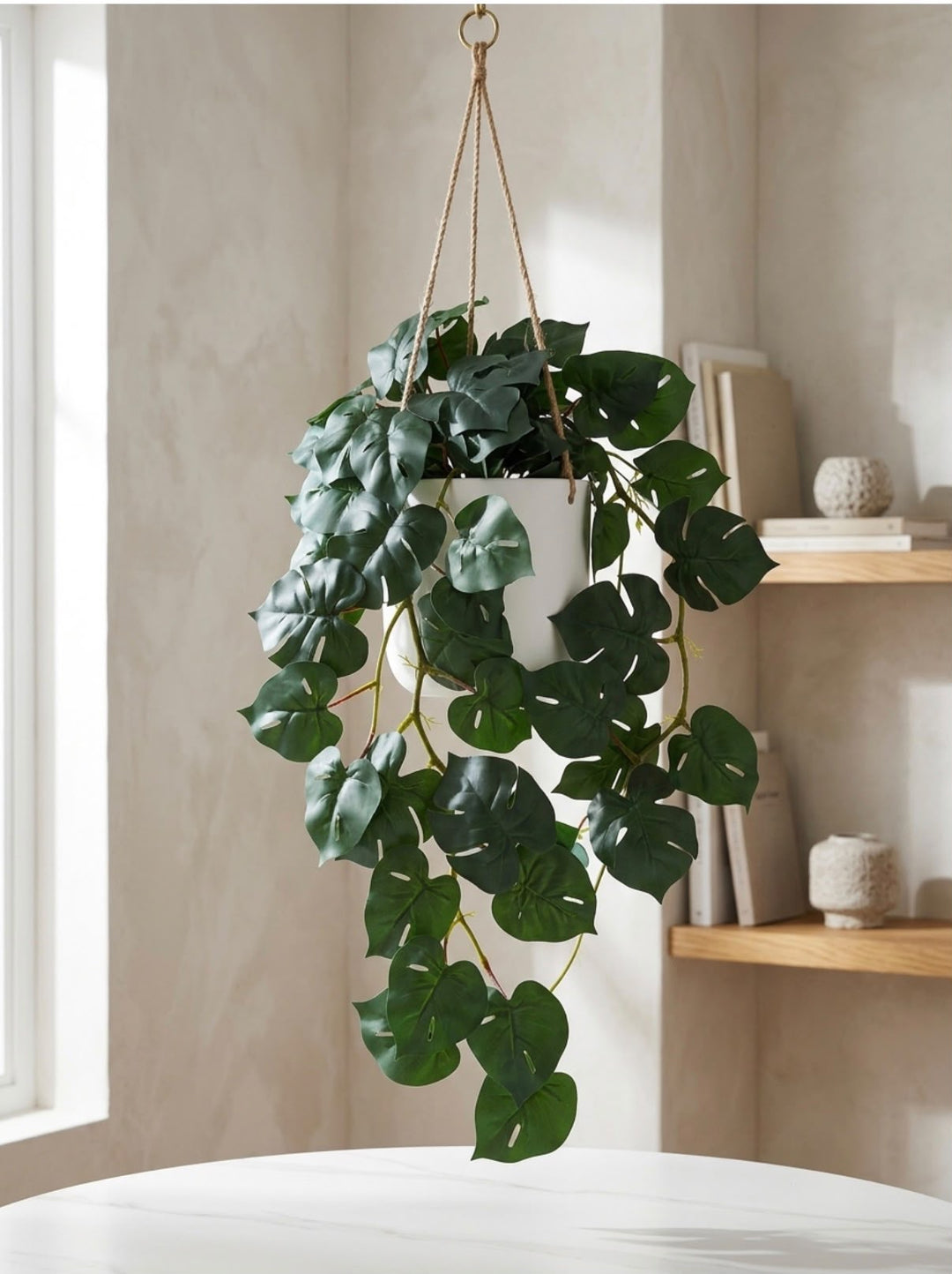Artificial Extended Monstera Leaf  Hanging Vine_  90 cm