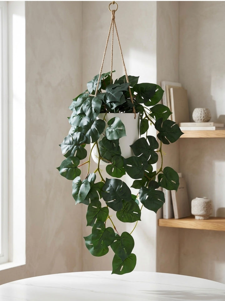 Artificial Extended Monstera Leaf  Hanging Vine_  90 cm