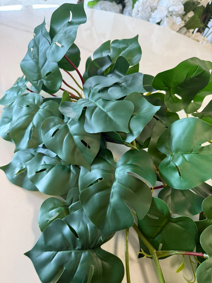 Artificial Extended Monstera Leaf  Hanging Vine_  90 cm