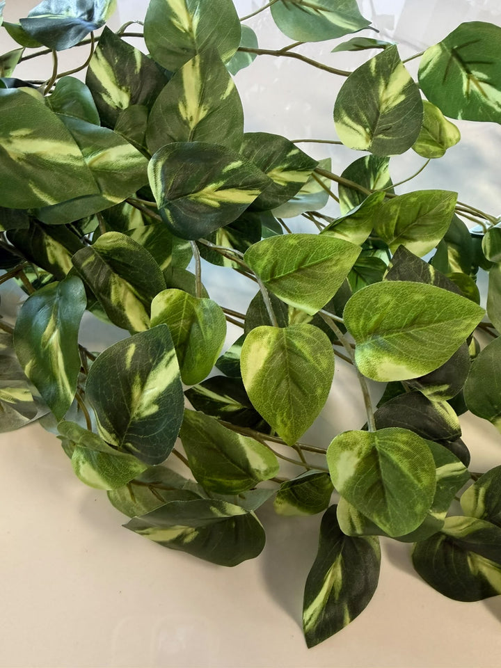 Artificial 12 Head Pothos  Hanging Vine_ 97 cm