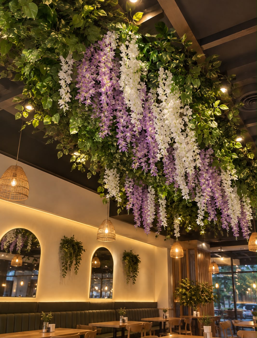 Artificial Lavender Wisteria  Vine_ (42") 107cm