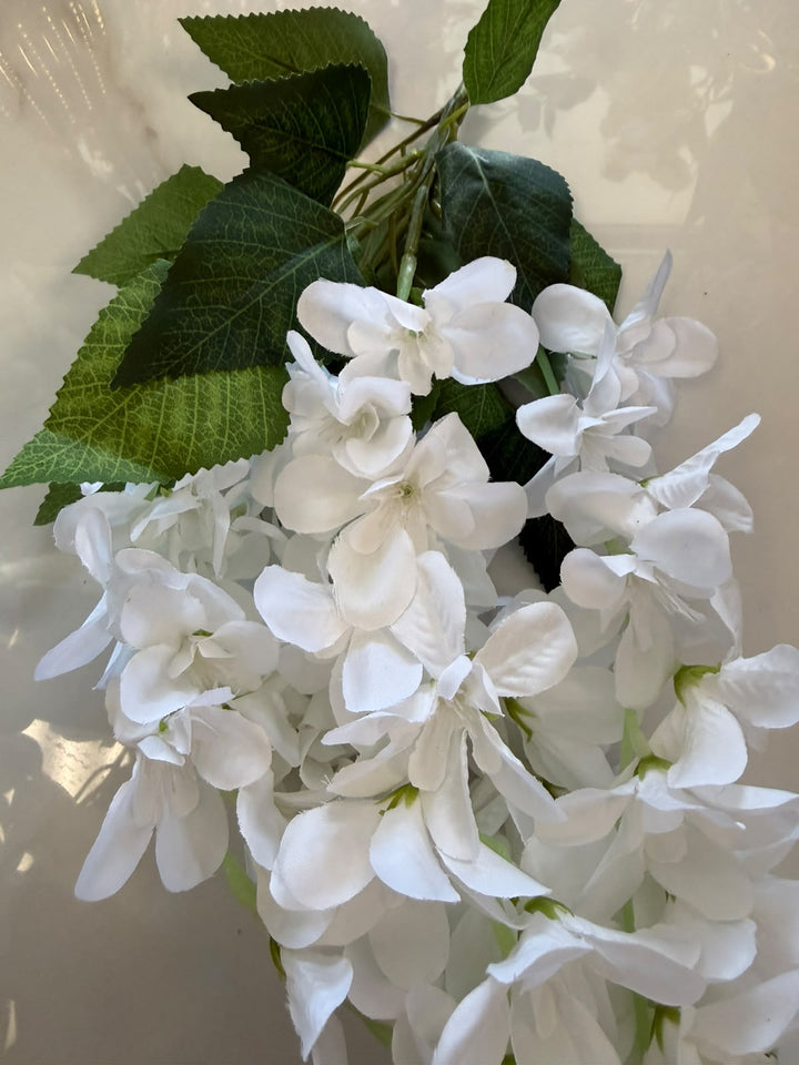 Artificial White Wisteria  Vine_ (42") 107cm