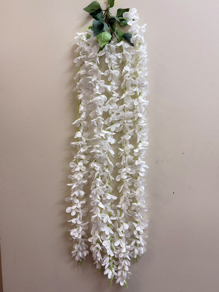 Artificial White Wisteria  Vine_ (42") 107cm