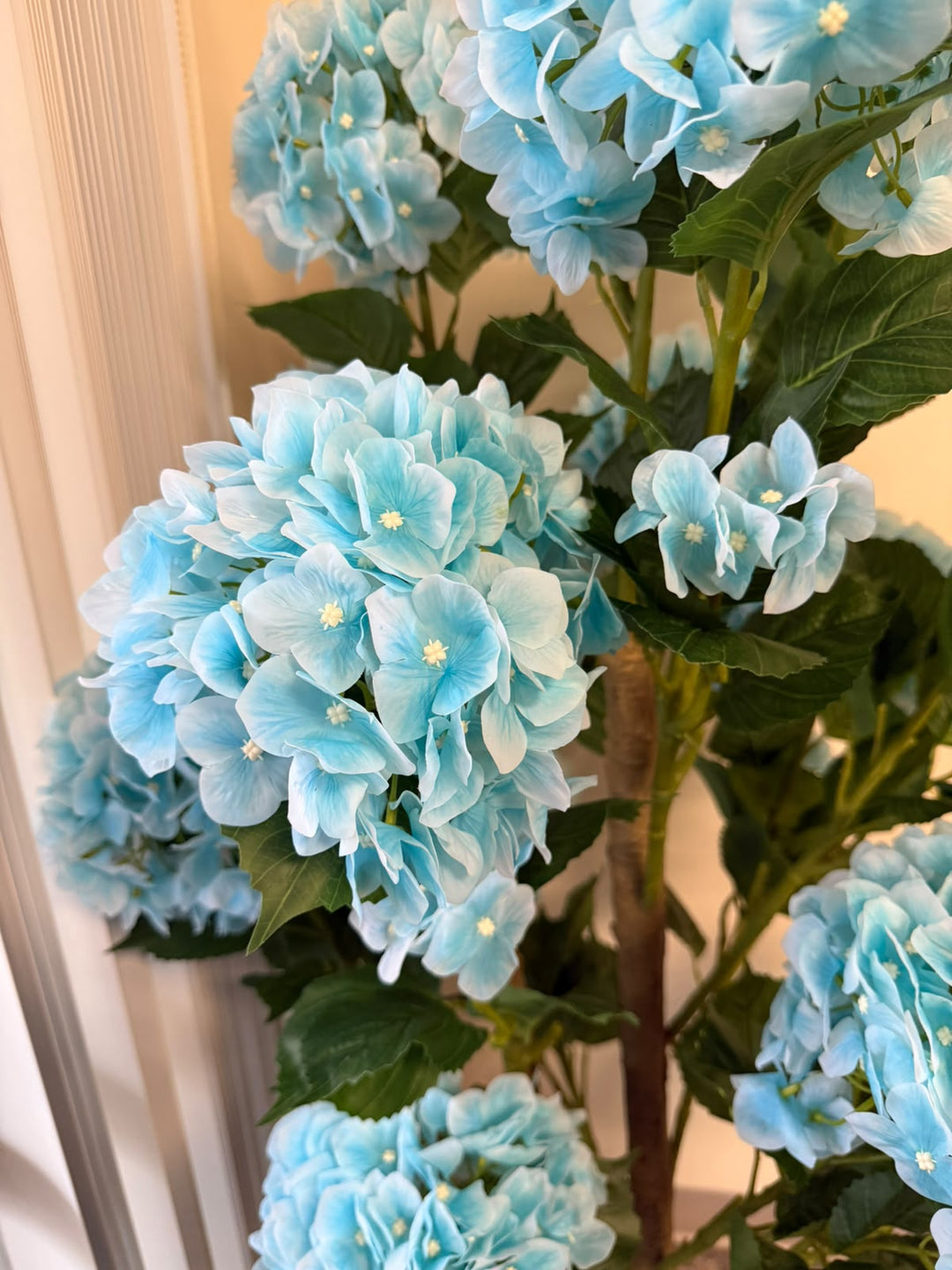 Artificial Light Blue Hydrangea Flower Plant _5ft
