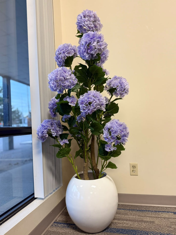 Artificial Lavender Hydrangea Flower Plant _5ft