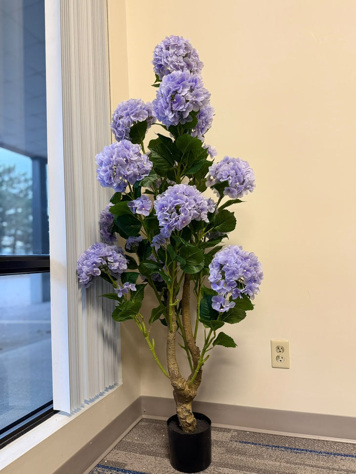 Artificial Lavender Hydrangea Flower Plant _5ft