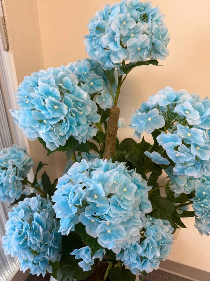 Artificial Light Blue Hydrangea Flower Plant _4ft