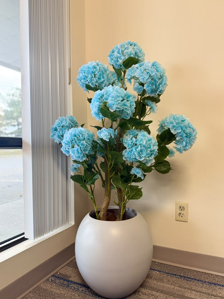 Artificial Light Blue Hydrangea Flower Plant _4ft