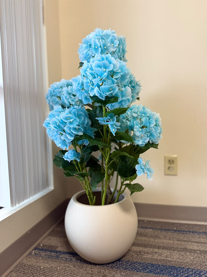 Artificial Light Blue Hydrangea Flower Plant _3ft