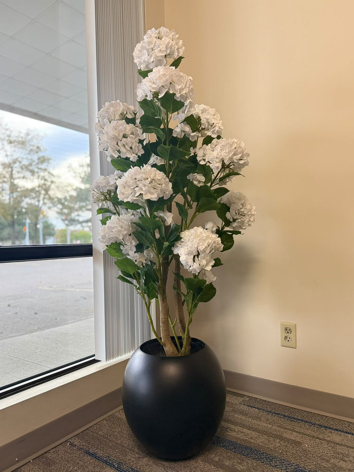 Artificial White Hydrangea Flower Plant _5ft