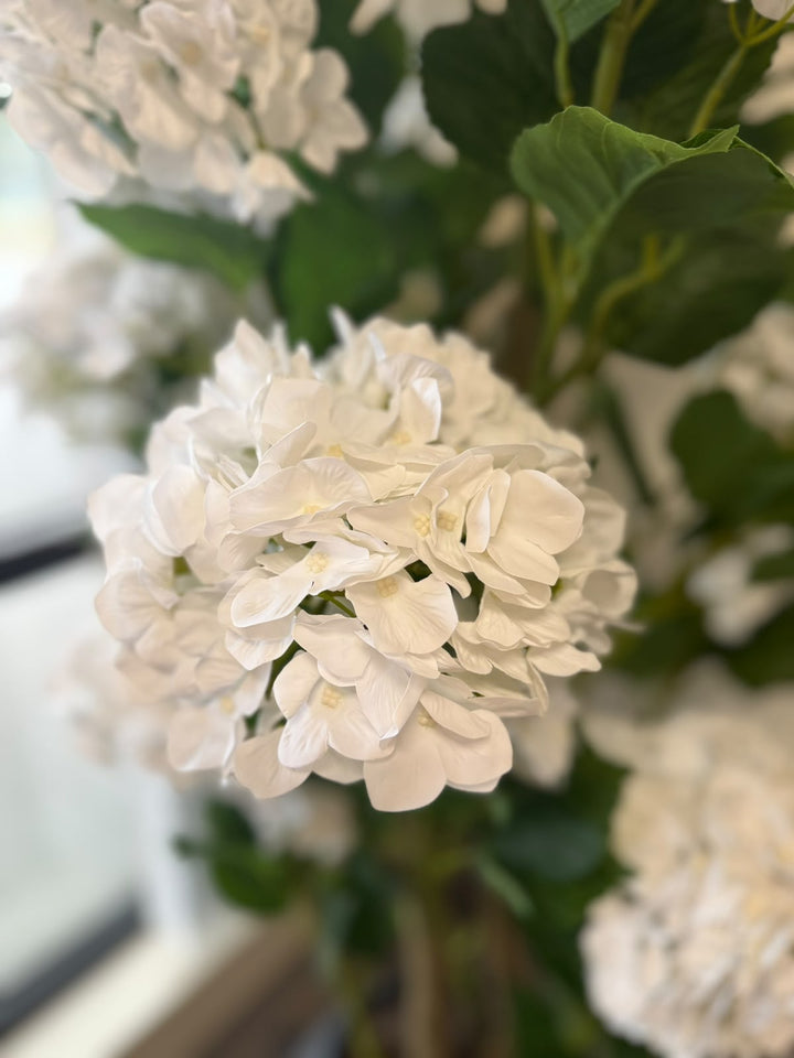 Artificial White Hydrangea Flower Plant _5ft