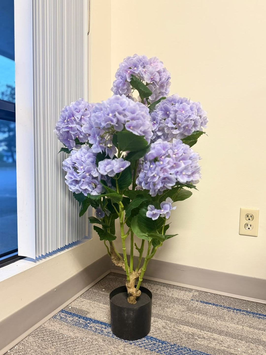 Artificial Lavender Hydrangea Flower Plant _3ft