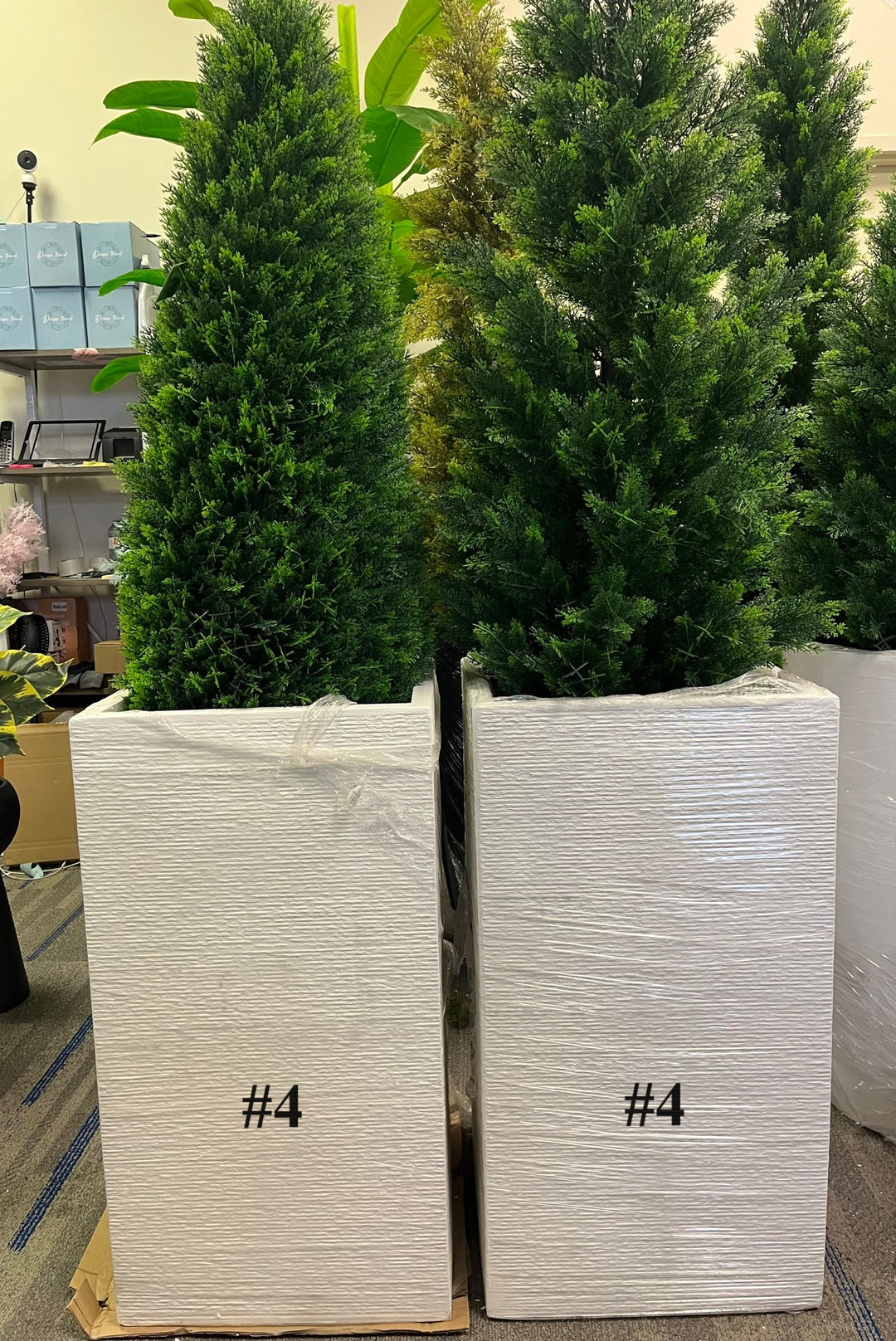 Tall Textured  Cement Planter