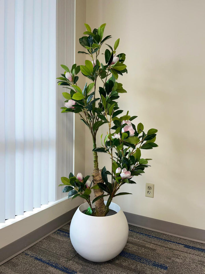Elegant Sphere Fiberglass Pot