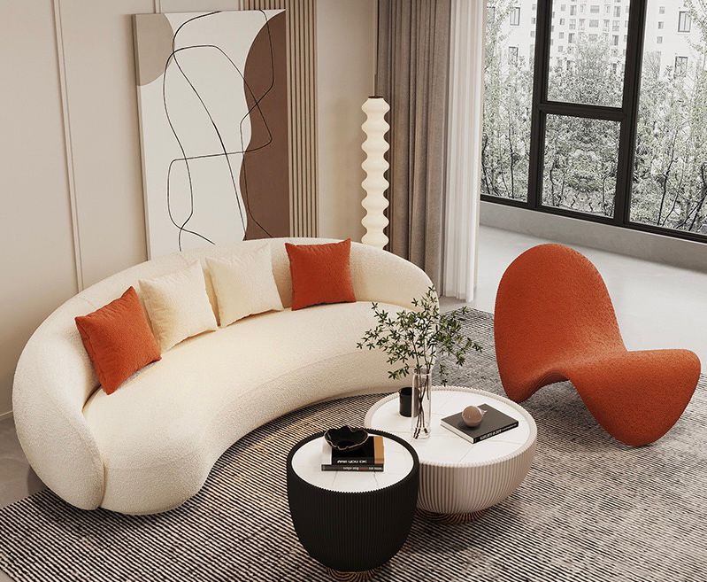 Modern Coffee Table with Sintered Stone top (set of 2)