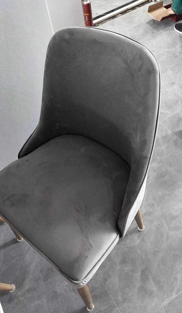 Modern Light Grey Velvet dinning chair