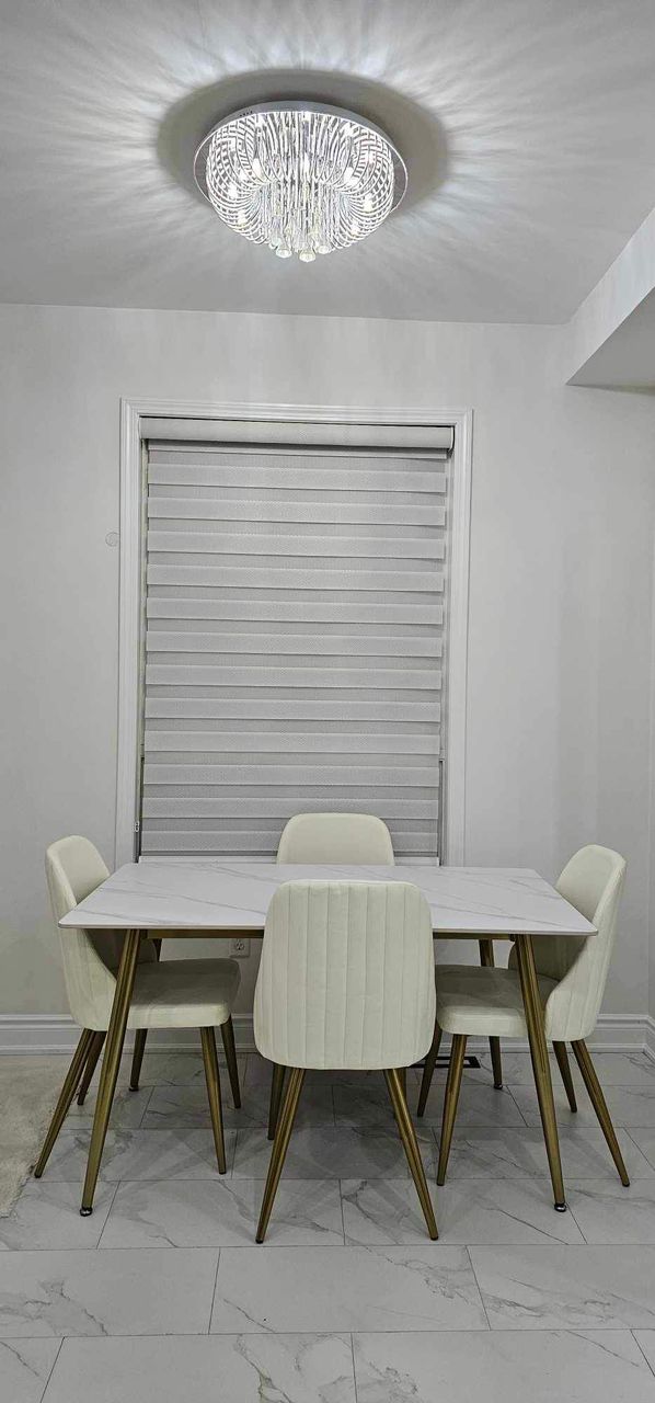 Modern Dining Table Rectangular Sintered Stone Top 63"(160cm)