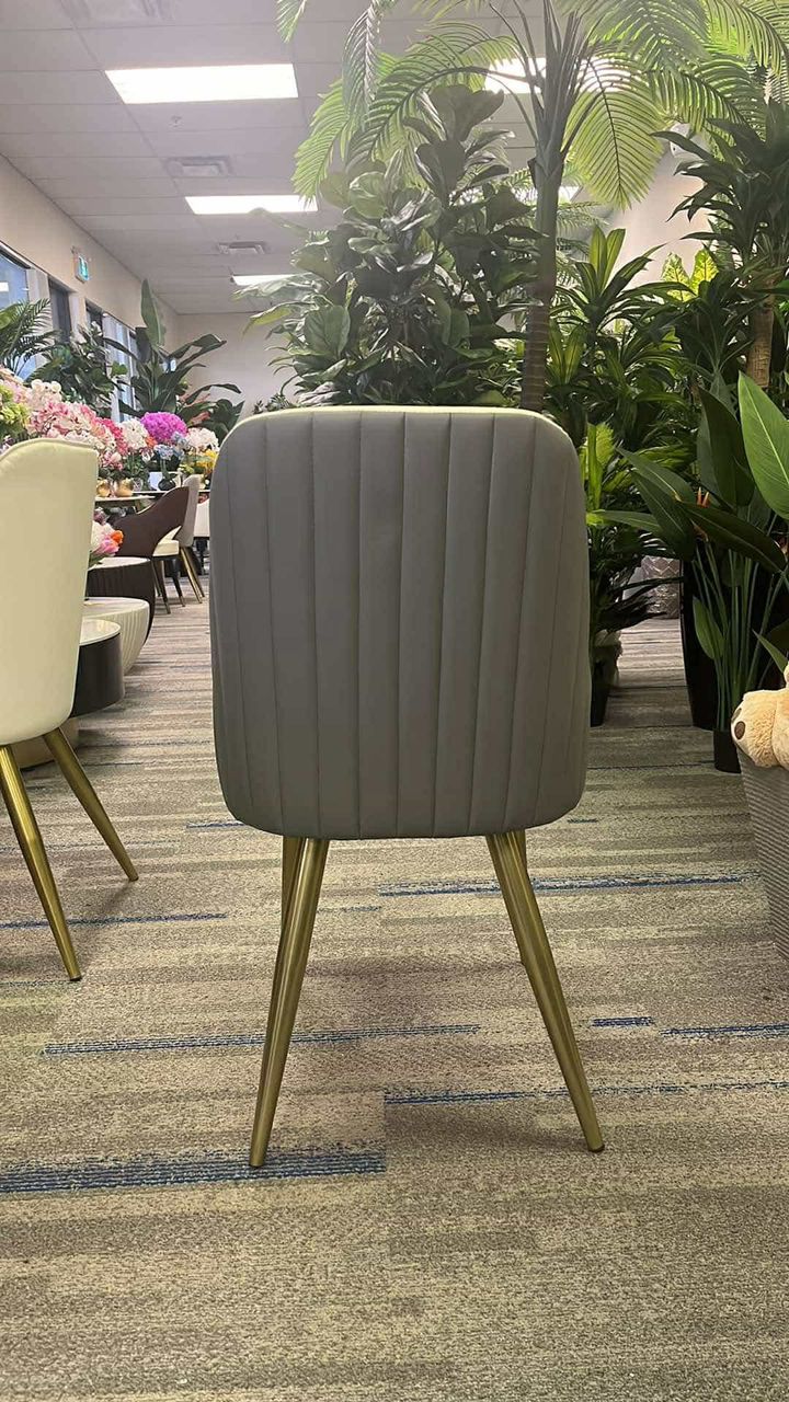 Modern Upholstered Grey Dining Chair