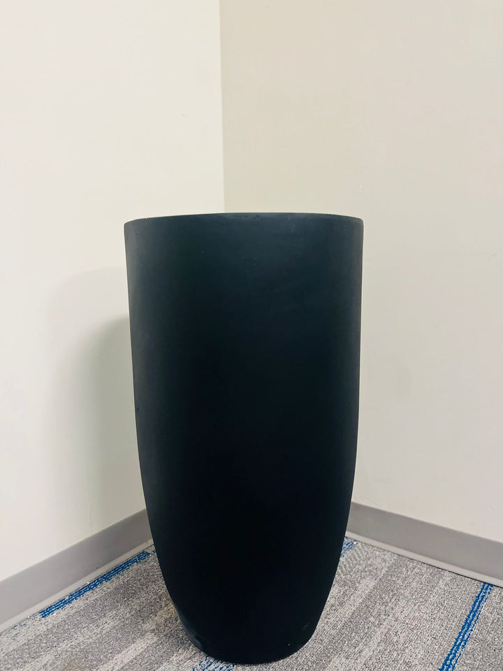 Tall Black Cement Planters