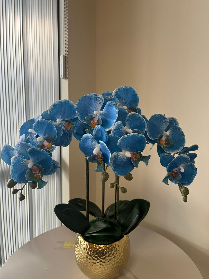 Real Touch Artificial Blue Orchid Arrangement