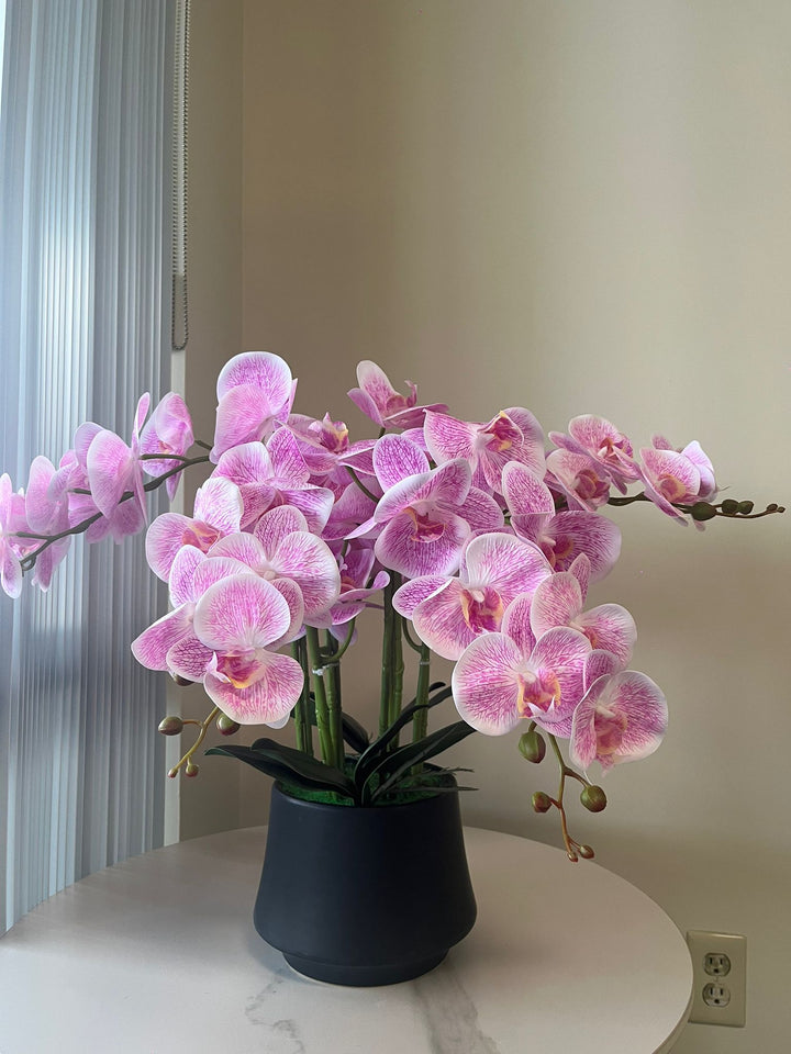 Real touch artificial Purple orchid Arrangement (6 Stems)