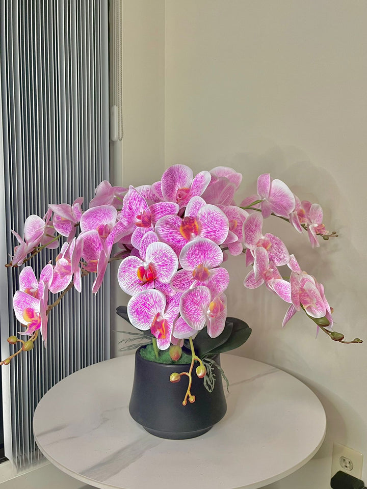 Real touch artificial Purple orchid Arrangement (6 Stems)