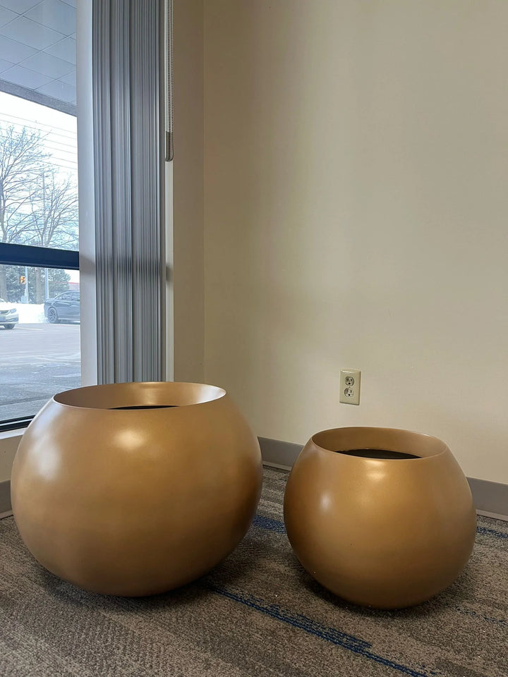 Elegant Sphere Fiberglass Pot